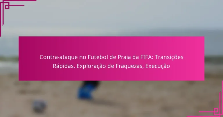 Contra-ataque no Futebol de Praia da FIFA: Transições Rápidas, Exploração de Fraquezas, Execução